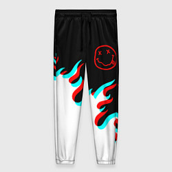 Женские брюки Нирвана глитч огонь