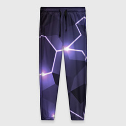 Брюки женские Молниеносная геометрия с подсветкой, цвет: 3D-принт