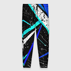 Брюки женские Разноцветные праздничные линии, цвет: 3D-принт