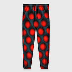 Женские брюки Оптическая иллюзия красная броня