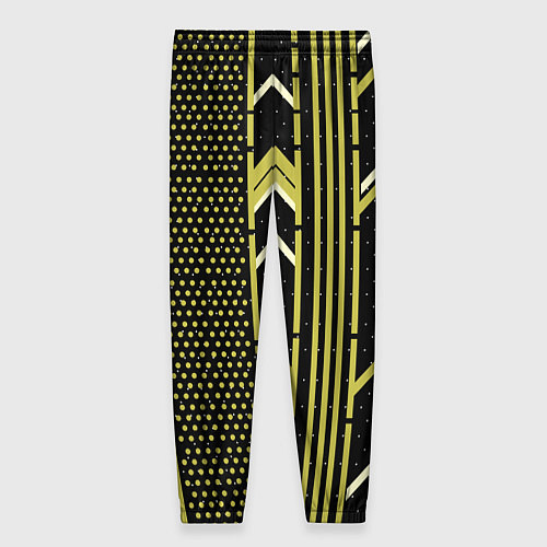 Женские брюки Закулисье классика на чёрном фоне / 3D-принт – фото 2