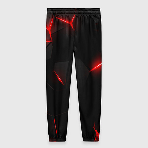 Женские брюки Arctic Monkeys - неоново красные плиты / 3D-принт – фото 2