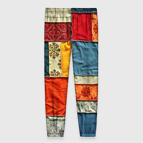 Женские брюки Пэчворк из ярких тканей / 3D-принт – фото 2