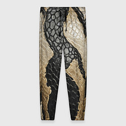 Женские брюки В коже рептилии