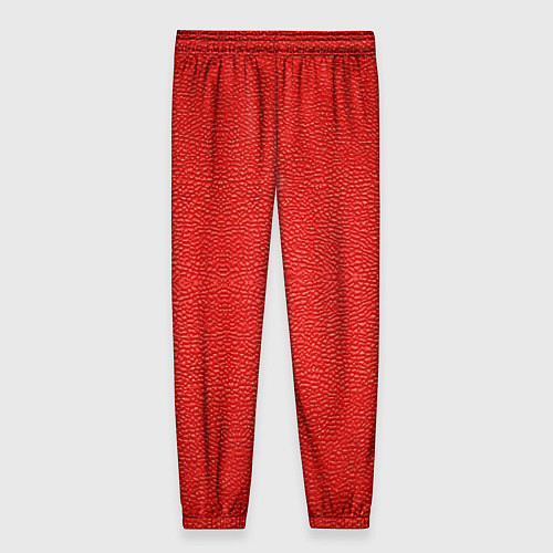 Женские брюки Красная кожаная текстура / 3D-принт – фото 2