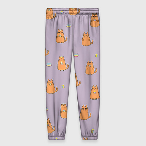 Женские брюки Праздничный кот Рыжинс / 3D-принт – фото 2