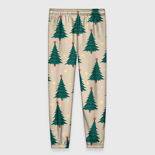 Женские брюки Новогодняя ель / 3D-принт – фото 2