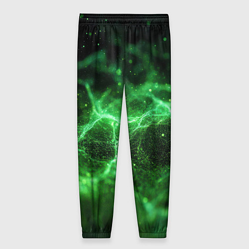 Женские брюки Зеленая связь текстура / 3D-принт – фото 2