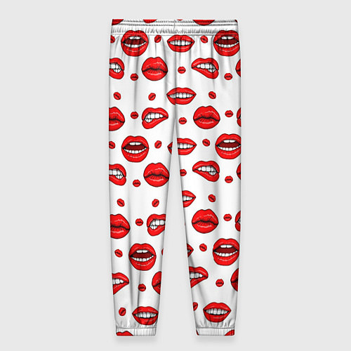 Женские брюки Губной паттерн / 3D-принт – фото 2