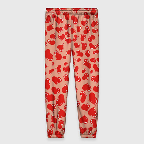 Женские брюки Сердца любви / 3D-принт – фото 2