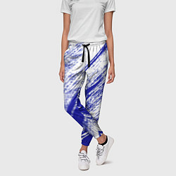 Брюки женские The color is white and blue, цвет: 3D-принт — фото 2