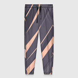 Брюки женские Перламутровый серый полосы, цвет: 3D-принт
