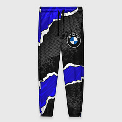 Брюки женские BMW - синие разрывы, цвет: 3D-принт