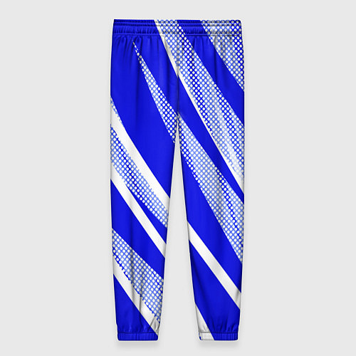 Женские брюки Абстрактный синий полосатый / 3D-принт – фото 2