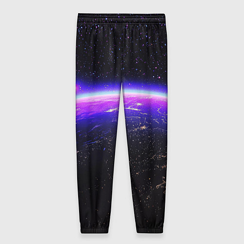 Женские брюки Планета и неоновое свечение / 3D-принт – фото 2