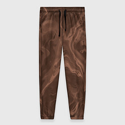 Женские брюки Коричневый абстракция в точку