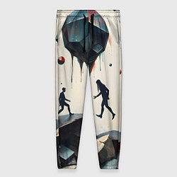 Женские брюки Сюрреалистичные люди и камни