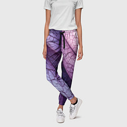 Брюки женские Прожилки экзотического растения, цвет: 3D-принт — фото 2