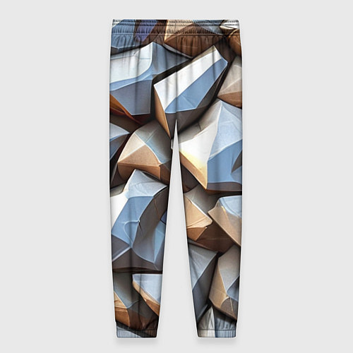 Женские брюки Каменно металлическая абстракция / 3D-принт – фото 2