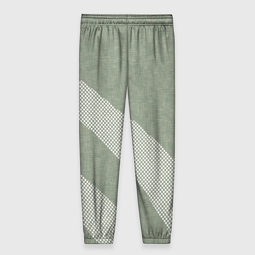 Женские брюки Светлый серо-зелёный абстрактный / 3D-принт – фото 2