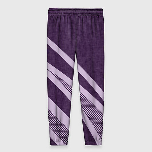 Женские брюки Фиолетовый абстрактный с полосой / 3D-принт – фото 2
