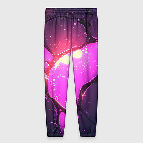 Женские брюки Розовая текстура разлом плит / 3D-принт – фото 2