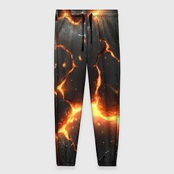 Брюки женские Лава и разлом плит, цвет: 3D-принт