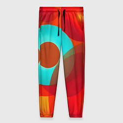 Брюки женские Оптическая абстракция с кругами, цвет: 3D-принт