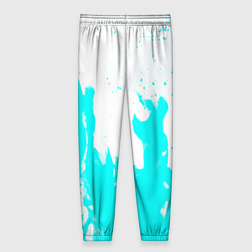 Женские брюки Голубой огонь текстура / 3D-принт – фото 2