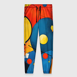 Брюки женские Динамичный красочный паттерн, цвет: 3D-принт