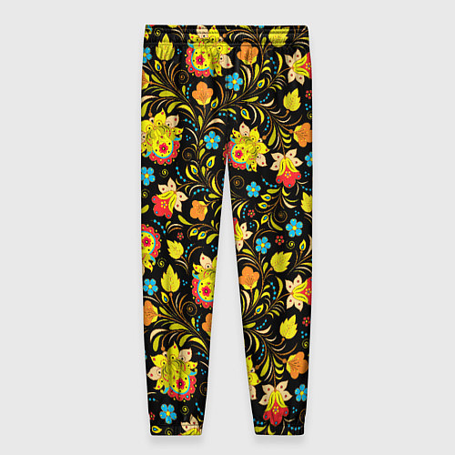 Женские брюки Хохлома цветы / 3D-принт – фото 2