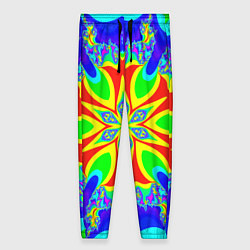 Брюки женские Неоновая психоделика узор, цвет: 3D-принт