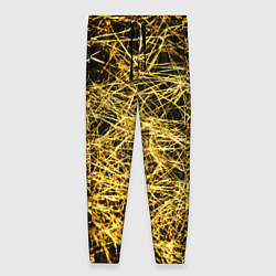 Брюки женские Золотое плетение на черном, цвет: 3D-принт