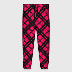 Женские брюки Чёрно-розовый крупная клетка