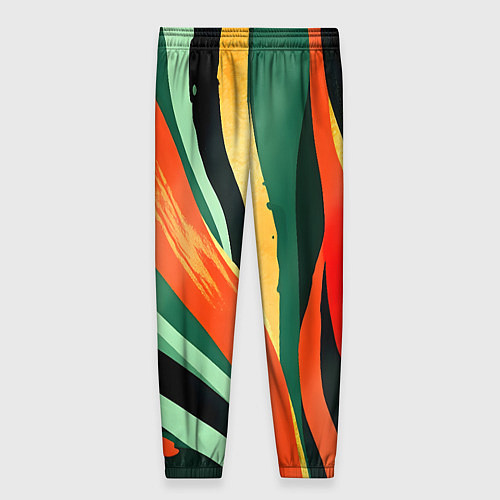 Женские брюки Тропическая жаркая абстракция / 3D-принт – фото 2