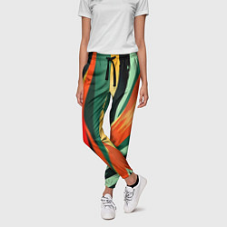 Брюки женские Тропическая жаркая абстракция, цвет: 3D-принт — фото 2