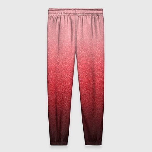 Женские брюки Мягкий градиент красно-розовый текстура крошка / 3D-принт – фото 2