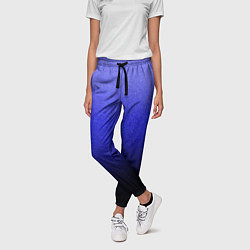 Брюки женские Градиент индиго из синего в чёрный, цвет: 3D-принт — фото 2