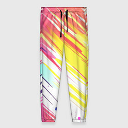 Женские брюки Брызги краски на белом фоне