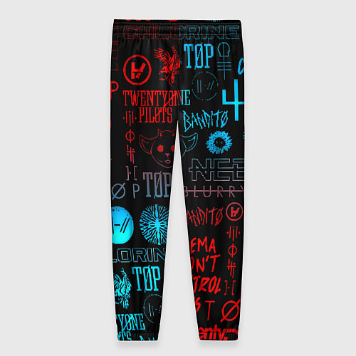 Женские брюки Twenty one pilots rock pattern / 3D-принт – фото 2