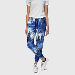 Брюки женские Силуэты деревьев и отражения - акварельный лесной, цвет: 3D-принт — фото 2