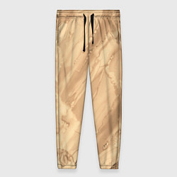 Женские брюки Бежевая текстура каменная мрамор