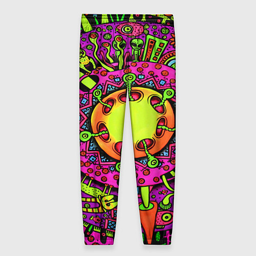 Женские брюки Кислотные грибы оптические / 3D-принт – фото 2