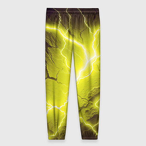Женские брюки Color yellow black / 3D-принт – фото 2