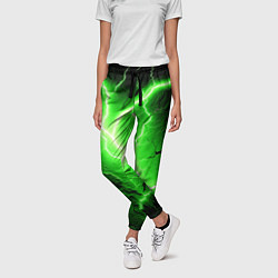 Брюки женские Color green black, цвет: 3D-принт — фото 2