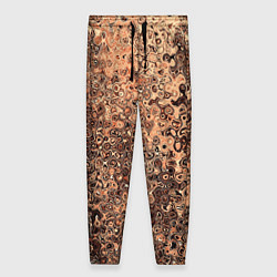 Женские брюки Светлый коричневый абстрактная текстура