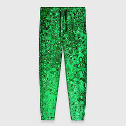 Женские брюки Зелёный малахит абстрактная текстура