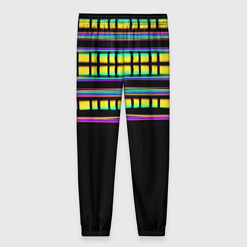 Женские брюки Неоновая половинка / 3D-принт – фото 2