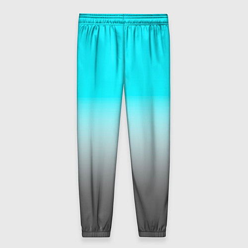 Женские брюки Серо-голубой светлый градиент / 3D-принт – фото 2