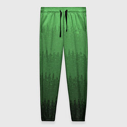 Женские брюки Зеленый градиент текстурные полосы